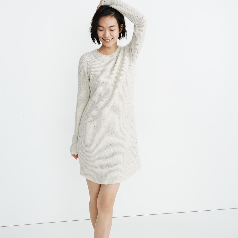 Curved-Hem Sweater Dress